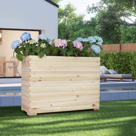 DIY Outdoor Wood Planter Box Raised Garden Bed